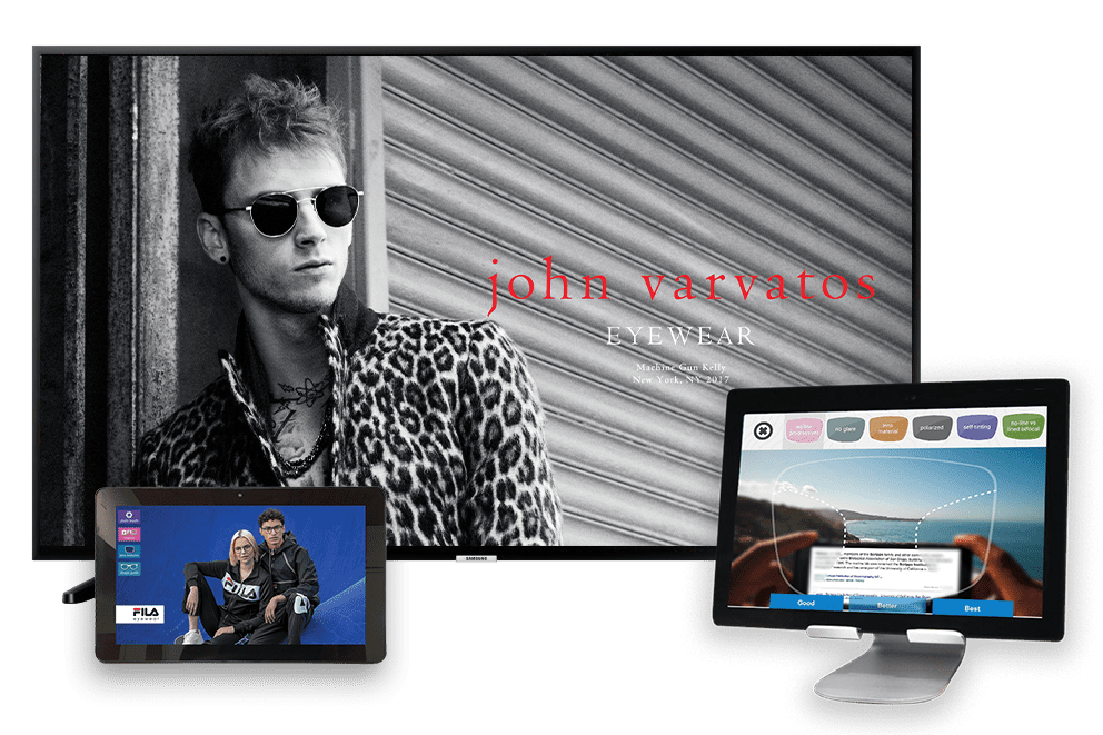 john varvatos themed digital signage example